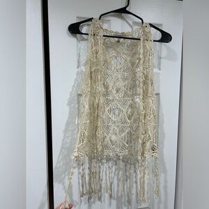 Blu Pepper macrame cardigan / kimono? Size M